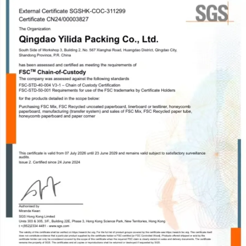 Qingdao Yilida Packaging نے FSC سپلائی اور ڈیمانڈ چین مینجمنٹ سسٹم پر ایک خصوصی تربیت کا انعقاد کیا ہے۔